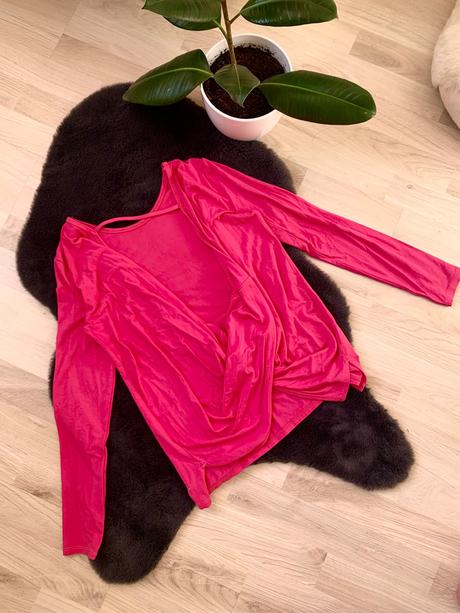 Hollister ružove tričko s holým chrbtom dlhy rukav, hollister,s