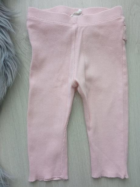 Dievčenské rebrované legíny s fodričkou h&m (68), h&m,68