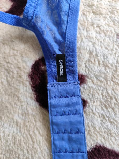 Modrá čipkovaná podprsenka tezenis veľ. 80c, veľmi, tezenis,80c
