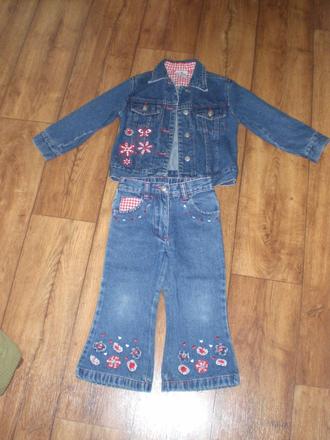 Riflová súprava vel. 92 s vyšívanými kvetmi, 92