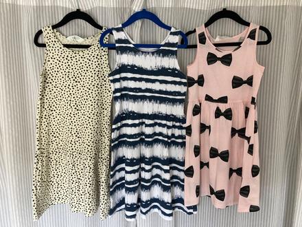3 x letné šaty, 128