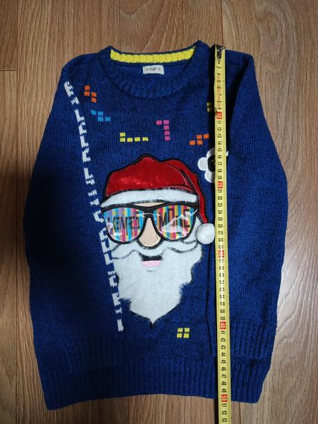 Vianočný sveter/pulóver 7-8 rokov, f&f,128