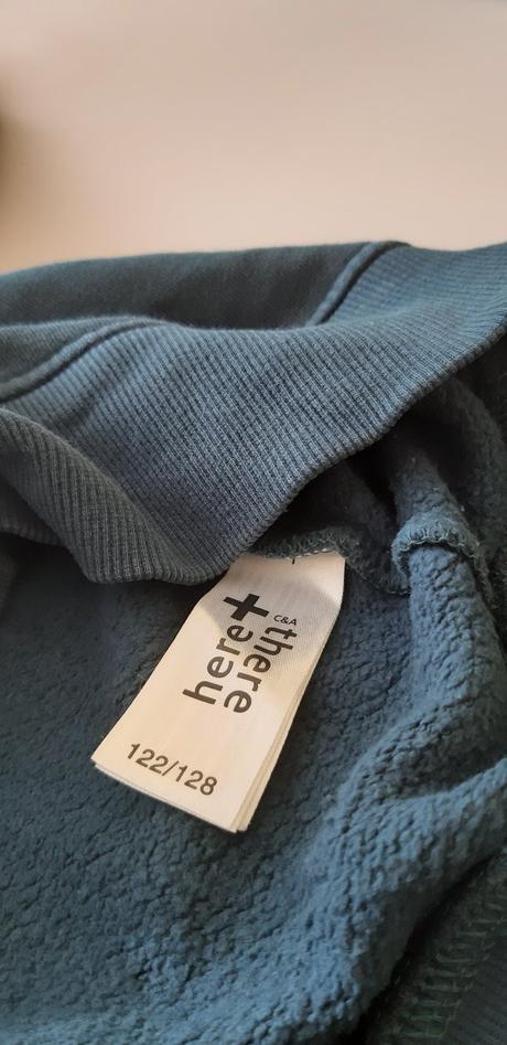 Tyrkysová mikina c&a 122/128, c&a,122