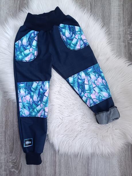 Jarné softshellové nohavice bez zateplenia, 80 - 134