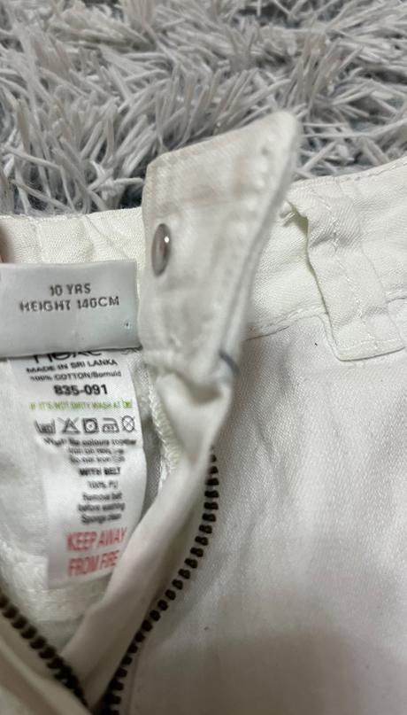 Dievčenská biela sukňa, next,140