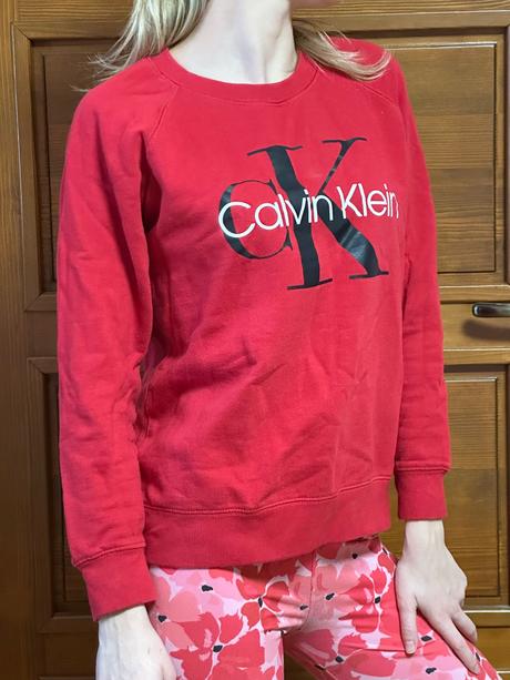 Červená mikina calvin klein, calvin klein,xs