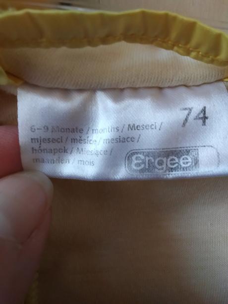 Kabátik žltý, ergee,74