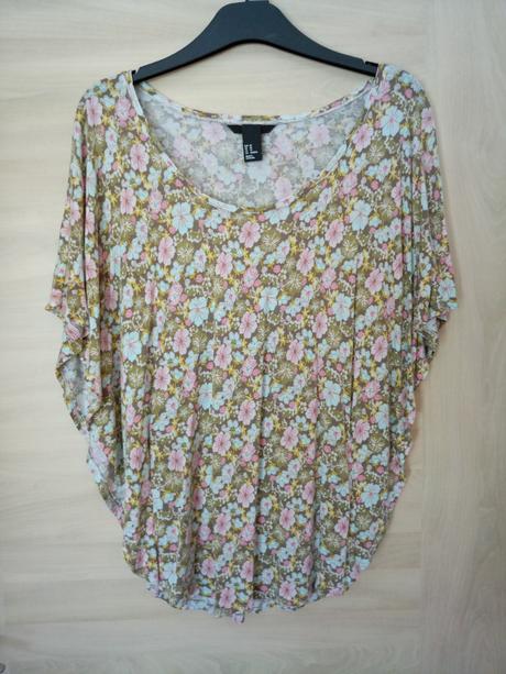 Tričko kvietkované, h&m,s