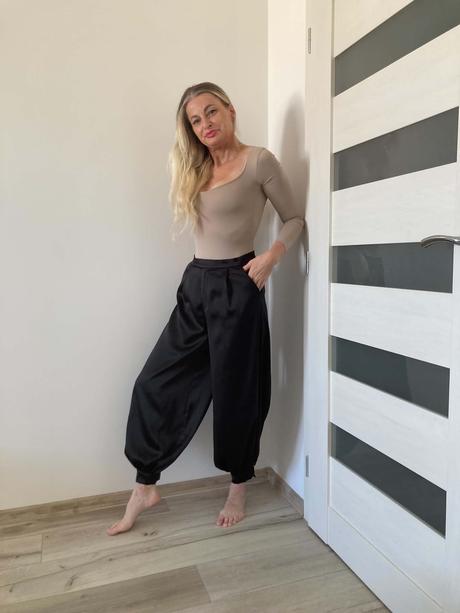 Zara saténové nohavice xs / s, zara,s / xs