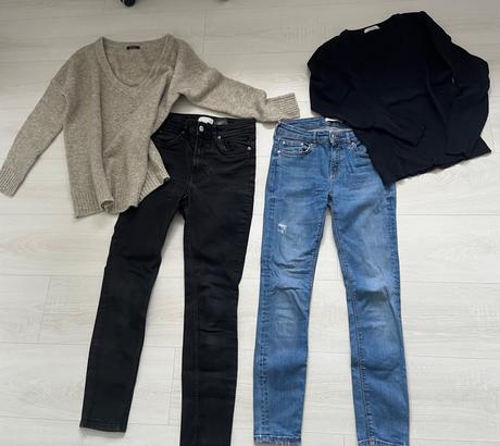 Dve rifle, dve  pulovre, zara,s