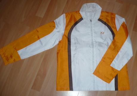 Bielo - oranžová vetrovka, l