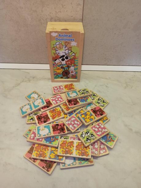 Animal dominoes drevene, 