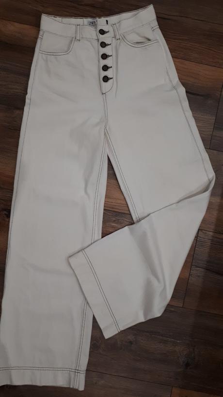 Rifle široké rovne wide zara vel xs-s 34/36, zara,s
