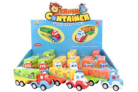 Plastový kamión na zotrvačník 13,5cm,