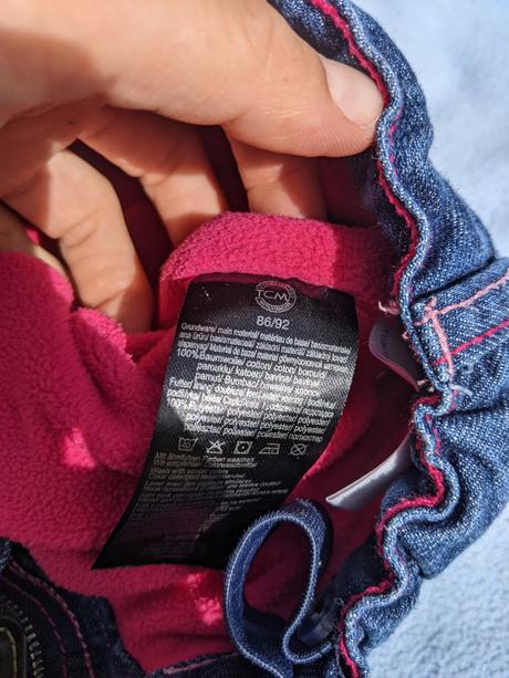 Dievčenské zateplené nohavice 86/92, tchibo,86