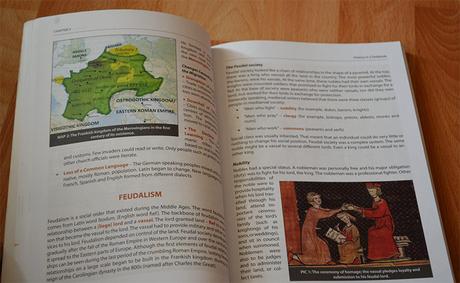 Kniha history in a textbook,