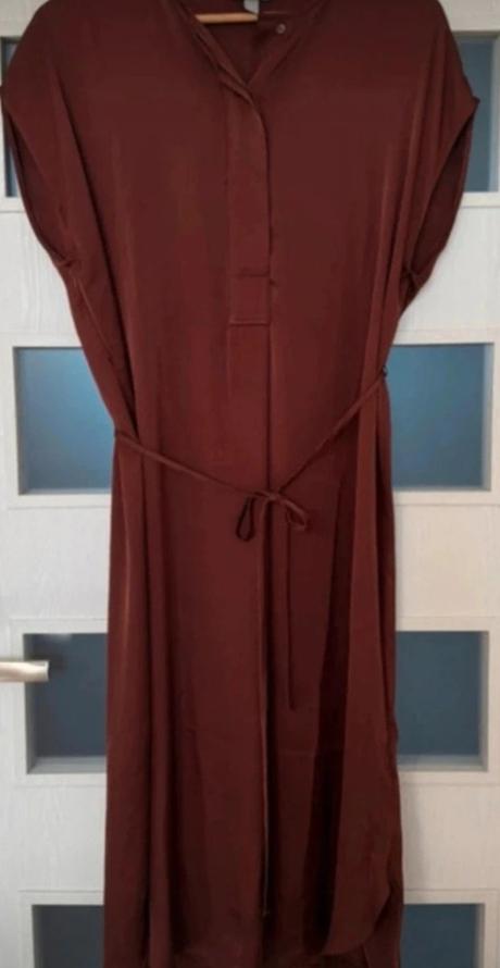 Volne satenove saty, h&m,l