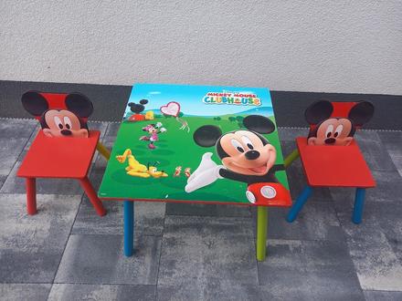 Detský stôl so stoličkami mickey mouse, 