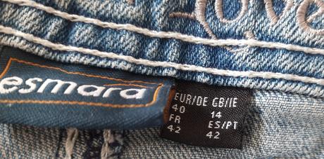 Riflová sukňa, esmara,40