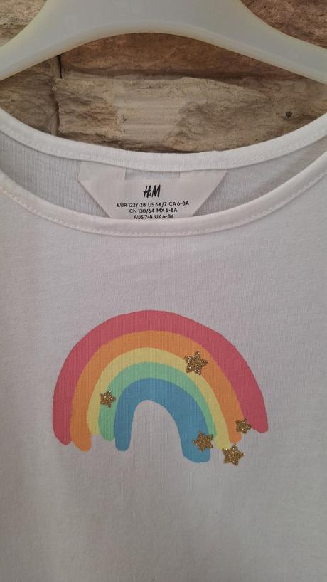 Šaty s dúhou, h&m,122