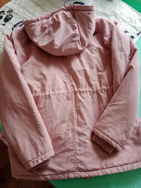 Jemná tepla ružová bunda/vetrovka, c&a,40