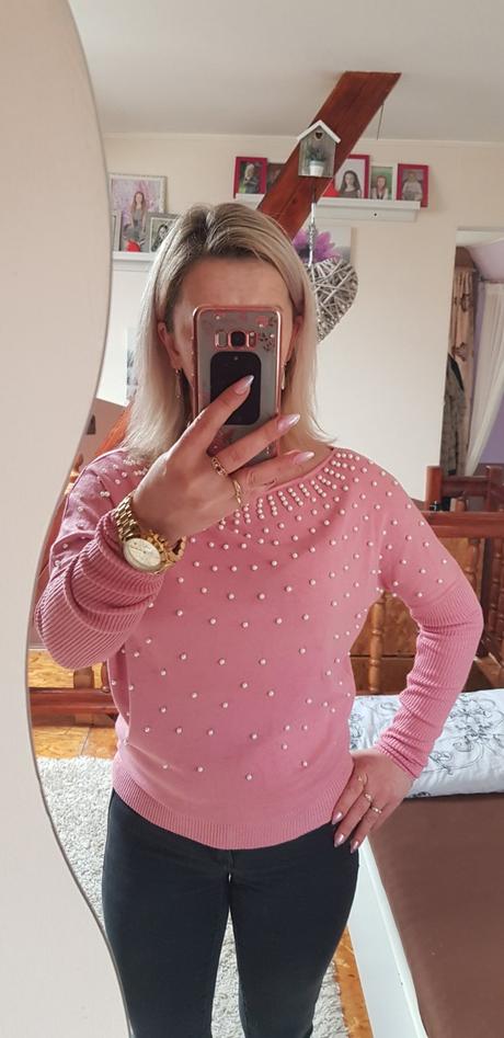 Svetrik s perličkami, orsay,s