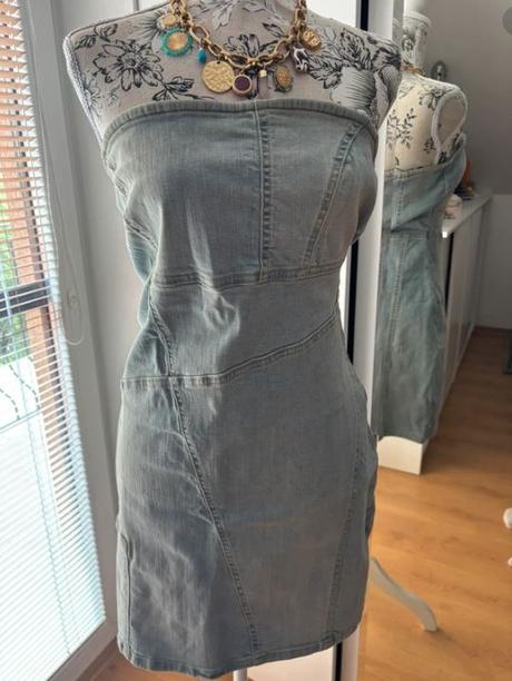 Denimové mini šaty zara - veľkosť l, zara,l