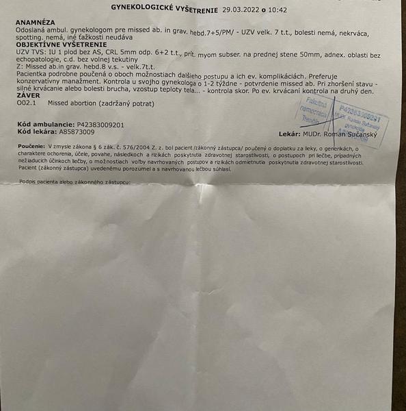 Ide definitívne o potrat?