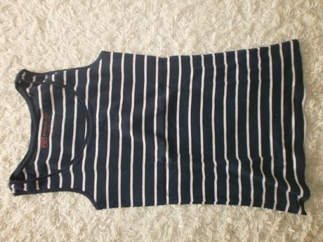 Modrobiele pásikové dámske tielko, f&f,38