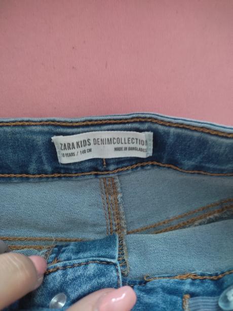 Rifle slim vysoky pas, zara,140