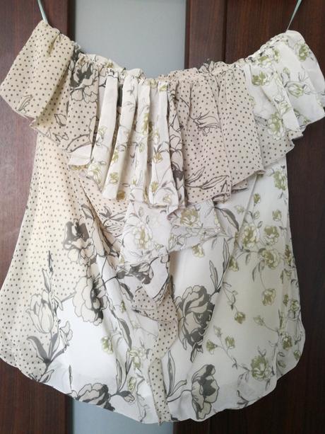 Volanove tielko bez ramienok, benetton,m