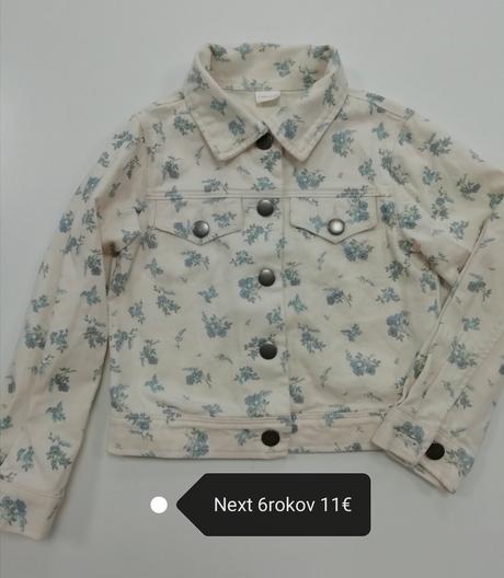 Rifľová bunda s kvetmi next, next,116