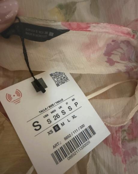 Zara luxusná romantická šifónová blúzka, zara,s