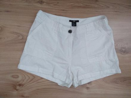 Šortky biele hm, h&m,36