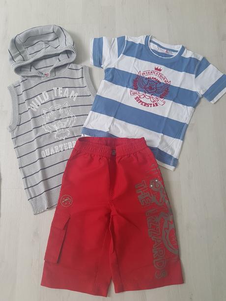 Tričko, vesta + trištvrťáky, dopodopo,110