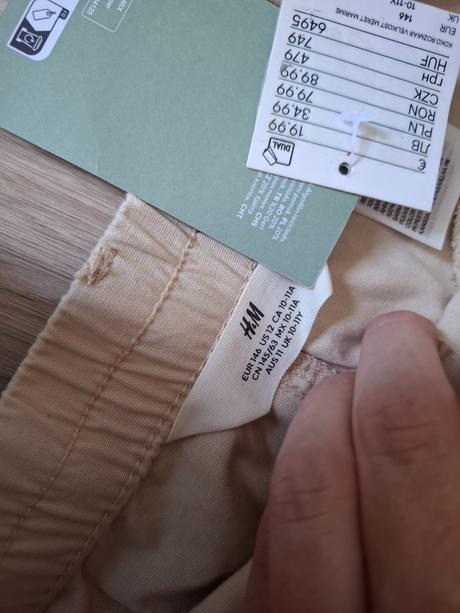 Nové, ľahké, bavlnené nohavice, veľ. 146, h&m,146