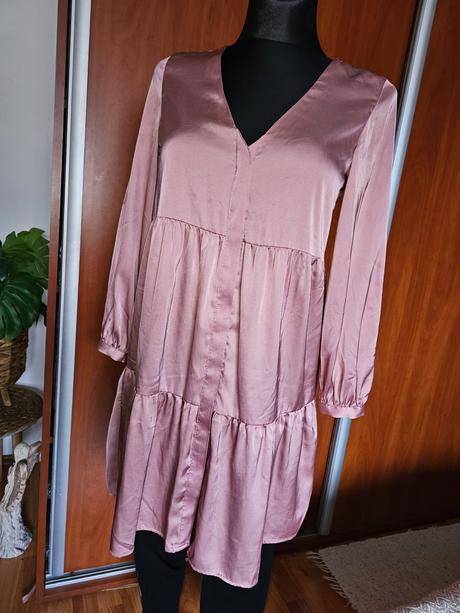 Saténové saty hm, h&m,s