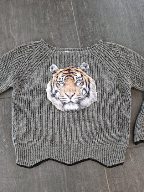 Pulóver s plyšovou aplikáciou, m