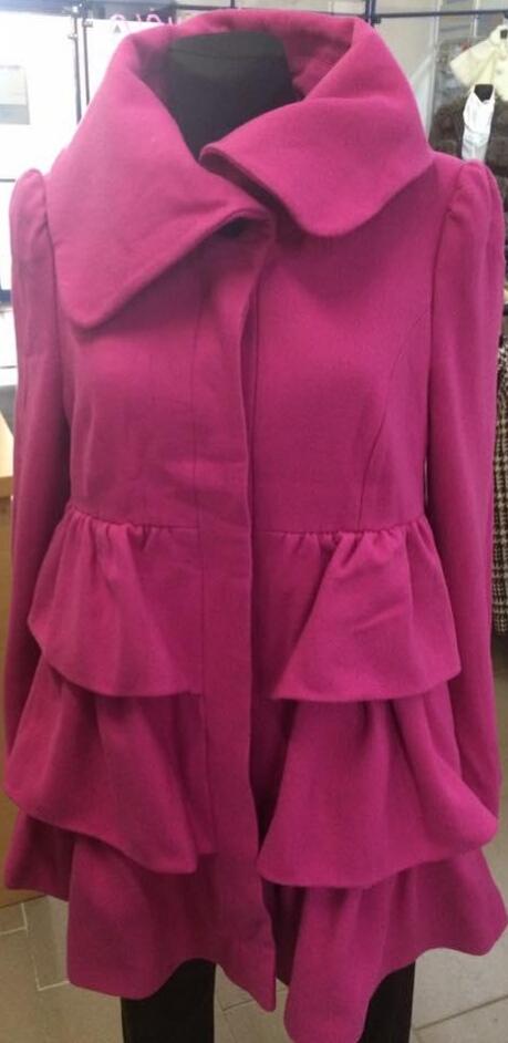 Ruzovy kabatik s volanikmi, dorothy perkins,40