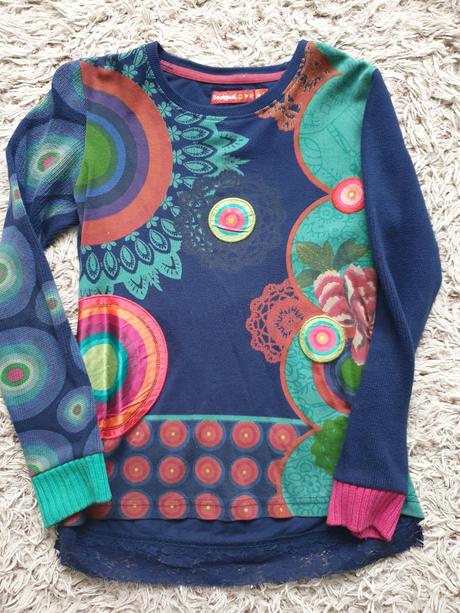 Tricko, svetrikove rukavy, desigual,140