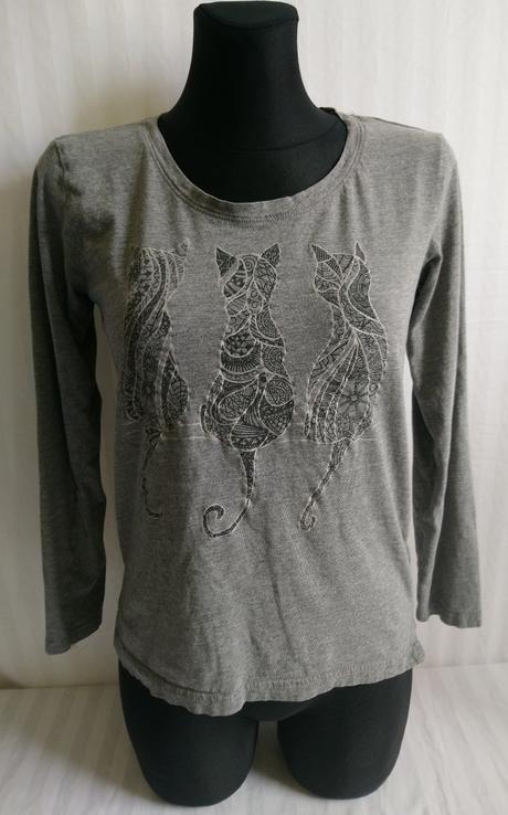 Dámsky tmavo sivý top s motívom, jean pascale, s