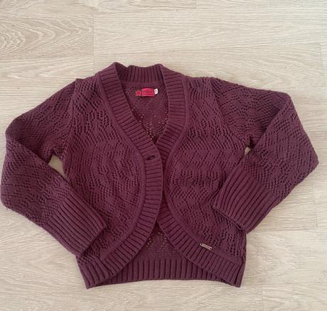 Dievčensky krátky svetrík/bolerko s dlhým rukávom, 134