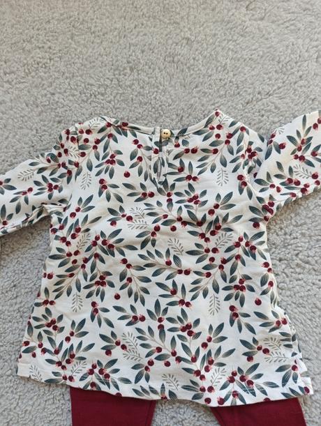 Jesenný kabátik, tričko a legíny 80 (9-12m), 80