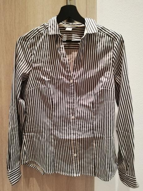Čierno-biela prúžkovaná h&m košeľa, h&m,m