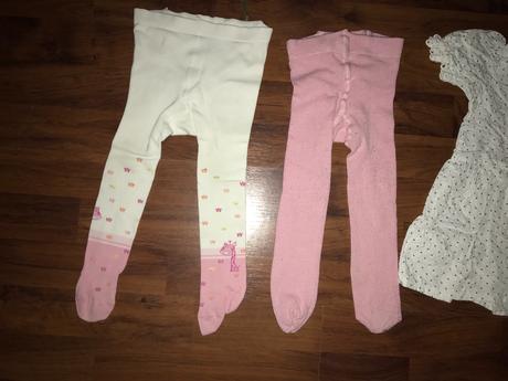 Dievčenský balík šiat + 2 pančušky, 68–80