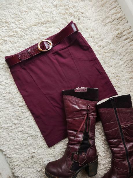 Bavlnená vínová sukňa, terranova,s