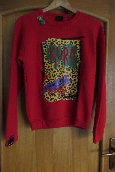 Kura collection super stylova krasna mikina s, s