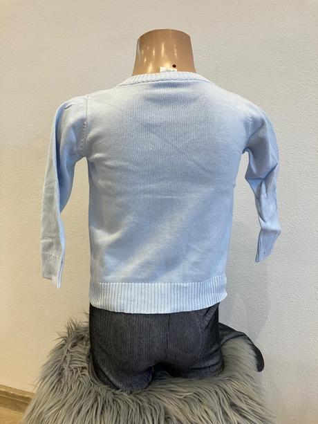 Dievčenský sveter svetlomodrý h&m (86), h&m,86