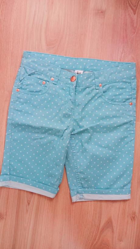 .tyrkysové kraťasy, c&a,164