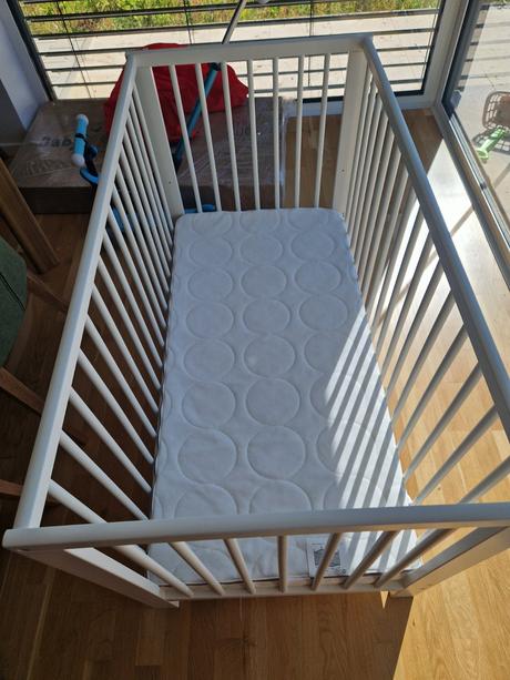 Detska postielka s matracom ikea, šírka (cm): 60,dĺžka (cm): 120